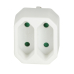 PRELUNGITOR LOGILINK, Euro skt x 2, conectare prin Schuko (T), 16A, fara protectie, alb, LPS218 (timbru verde 0.18 lei) 