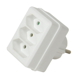 PRIZA LOGILINK, Euro skt x 3, conectare prin Schuko (T), 16 A, fara protectie, alb, LPS219 (timbru verde 0.18 lei) 