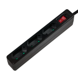 PRELUNGITOR LOGILINK, Euro skt x 3, conectare prin Schuko (T), cablu 1.5 m, 7.5 A, protectie contact accidental, negru, LPS230B (timbru verde 0.18 lei) 