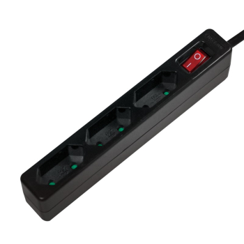 PRELUNGITOR LOGILINK, Euro skt x 3, conectare prin Schuko (T), cablu 1.5 m, 7.5 A, protectie contact accidental, negru, LPS230B (timbru verde 0.18 lei) 