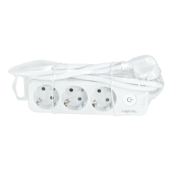 PRELUNGITOR LOGILINK, Schuko x 3, cablu 3G 1.5mm2, 230 V/16 A, 50 Hz, max. 3600 W, buton intrerupator iluminat, IP20, 1.5m, alb LPS244 (include TV 0.80lei) 