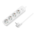 PRELUNGITOR LOGILINK, Schuko x 4, cablu 3G 1.5mm2, 230 V/16 A, 50 Hz, max. 3600 W, buton intrerupator iluminat, IP20, 1.5m, alb LPS245 (include TV 0.80lei) 