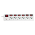 PRELUNGITOR LOGILINK, Schuko x 6, conectare prin Schuko (T), cablu 1.5 m, 16 A, protectie copii, alb, LPS250 (timbru verde 0.18 lei) 