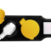 PRELUNGITOR LOGILINK, Schuko x 4, conectare prin Schuko (T), cablu 1.5 m, 16 A, protectie stropire cu apa, negru/ galben, LPS254 (timbru verde 0.18 lei) 