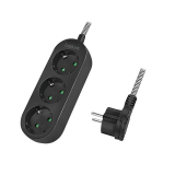 PRELUNGITOR LOGILINK, Schuko x 3, conectare prin Schuko (T), cablu 1.5 m, 16 A, protectie copii, alb/ negru, LPS261 (timbru verde 0.18 lei) 