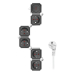 PRELUNGITOR LOGILINK, flexibil 180 grade, Schuko x 5, cablu 3G 1.5mm2, 230 V/16 A, 50 Hz, max. 3600 W, buton intrerupator iluminat, IP20, 1.5m, alb/negru LPS277 (include TV 0.80lei) 