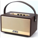 Boxa portabila AKAI, retro, 70 W RMS, Bluetooth, radio FM, maro, M7 STORM, (timbru verde 4 lei) 
