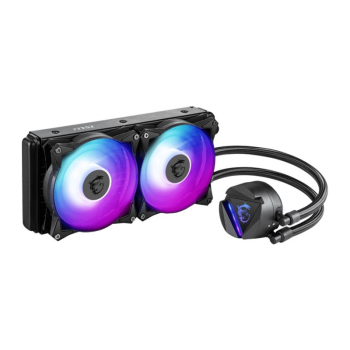 Cooler procesor Cooler MSI MAG CORELIQUID 240R V2, skt universal, racire cu lichid, ventilator 120 mm x 2, 2000 rpm, iluminat ARGB, MAG CORELIQUID 240R V2 (timbru verde 2.00 lei) 