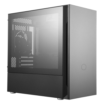 CARCASA Cooler Master, Mini Tower, mATX, Silencio S400, fara sursa, sticla securizata, 2 x fan, USB 3.0 x 2, Jack 3.5mm x 1, card reader, mesh , MCS-S400-KG5N-S00 (timbru verde 0.16 lei) 