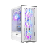 CARCASA PCCOOLER, Tower, ATX, fara sursa, sticla securizata, 3 ventilatoare incluse, iluminare ARGB, alb, USB 3.2 gen 1 x 1, USB 2.0 x 2, mic, audio, ME200 MESH WH 