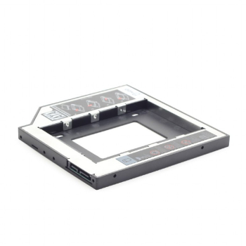 RACK intern GEMBIRD, tip caddy 12.7mm, 5.25 inch la 2.5 inch, S-ATA, interfata PC S-ATA, metal, negru, MF-95-02 (timbru verde 0.8 lei) 
