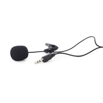 MICROFON GEMBIRD, suport tip lavaliera, conector Jack 3.5 mm, negru, MIC-C-01 (timbru verde 0.03 lei) 