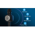Microfon OneOdio, wireless, conectare prin Bluetooth 5.2, sensibilitate -52 dB, acumulator 1800 mAh, karaoke | Iluminare | 4 moduri voce, negru, Bopmen-Star-10-Black (timbru verde 0.18lei) 