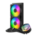 COOLER Cooler Master MASTERLIQUID 240 ATMOS, racire lichid, skt. Intel LGA 1700/1200/115x, AMD AM5/AM4, radiator aluminiu, pompa , fan 2x120mm, 2500rpm, conector 4-pin PWM, ARGB, negru, MLX-D24M-A2 