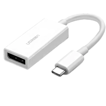CABLU video Ugreen, MM130 adaptor USB Type-C (T) la DisplayPort (M), 10 cm, rezolutie maxima 4K UHD (3840 x 2160) la 60 Hz, alb 40372 (timbru verde 0.8 lei) - 6957303843725 