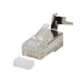 MUFA RJ-45 LOGILINK pt. cablu UTP, FTP, SFTP, Cat5e | Cat6 | Cat6a | Cat7 | Cat7a | Cat8.1, RJ-45 (T), ecranat, plastic cu metal, pt. AWG 22-24, dim. cablu 8mm, pt. cablu solid Cat.6A si Cat.7, 10 buc 