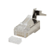 MUFA RJ-45 LOGILINK pt. cablu UTP, FTP, SFTP, Cat5e | Cat6 | Cat6a | Cat7 | Cat7a | Cat8.1, RJ-45 (T), ecranat, plastic cu metal, 50 buc, MP0033 