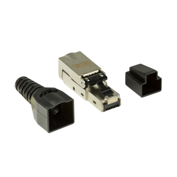 MUFA RJ-45 LOGILINK pt. cablu FTP, SFTP, Cat6a, RJ-45 (T), ecranat, aliaj zinc ecranat, manson, pentru cablu solid/litat AWG22-26, 1 buc, MP0044 