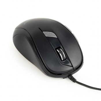 MOUSE GEMBIRD, PC sau NB, cu fir, USB, optic, 1600 dpi, butoane/scroll 6/1, , negru, MUS-6B-01 (timbru verde 0.18 lei) 
