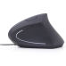 MOUSE GEMBIRD, PC sau NB, cu fir, USB, optic, 3200 dpi, butoane/scroll 6/1, ergonomic, cablu 1.35m, negru, MUS-ERGO-03 (timbru verde 0.18 lei) 