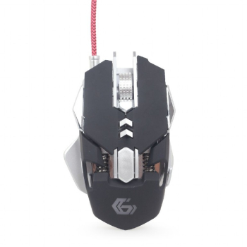 MOUSE GEMBIRD, gaming, cu fir, USB, optic, 4000 dpi, butoane/scroll 7/1, iluminare, butoane programabile, negru / gri, MUSG-05 (timbru verde 0.18 lei) 