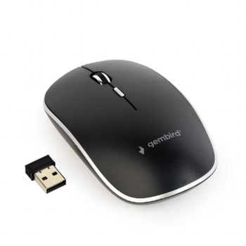 MOUSE GEMBIRD, PC sau NB, wireless, 2.4GHz, optic, 1600 dpi, butoane/scroll 4/1, , negru, MUSW-4B-01 (timbru verde 0.18 lei) 