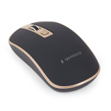 MOUSE GEMBIRD, PC sau NB, wireless, 2.4GHz, optic, 1600 dpi, butoane/scroll 4/1, , negru / auriu, MUSW-4B-06-BG (timbru verde 0.18 lei) 