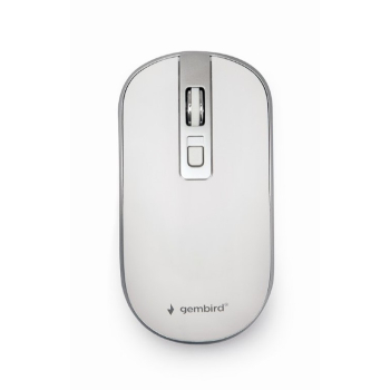 MOUSE GEMBIRD, PC sau NB, wireless, 2.4GHz, optic, 1600 dpi, butoane/scroll 4/1, , alb / argintiu, MUSW-4B-06-WS (timbru verde 0.18 lei) 