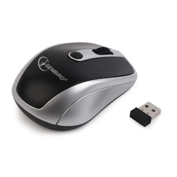 MOUSE GEMBIRD, PC sau NB, wireless, 2.4GHz, optic, 1600 dpi, butoane/scroll 6/1, , negru / gri, MUSW-6B-02-BG (timbru verde 0.18 lei) 