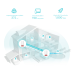 MESH TP-LINK, wireless, router AX1800, pt interior, difuzor incorporat, 1800 Mbps, port LAN, WAN, 2.4 GHz | 5 GHz, antena interna x 4, standard 802.11ax, Deco Voice X20(2-pack) (timbru verde 2.00 le 