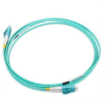 Cablu Nexans Patch cord | FO | 5 metri | LSZH | Aqua | LANmark | Multimode OM3 | Duplex LC-LC | Slimflex (timbru verde 0.18 lei) N122.5LLA5