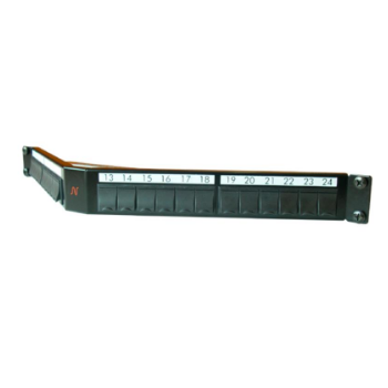 LANmark Patch Panel modular neechipat 24 porturi, Snap-In, Negru, unghiular