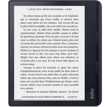 Kobo Sage e-Book Reader, E Ink flush touch 8 inch, 1440 x 1920, 32 GB, 1.8 GHz, 1 x micro USB, 0.240 kg, Wireless Da, Comfort Light PROBlack N778-KU-BK-K-EP(timbru verde 0.80 lei) 