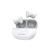 Casca Vention, wireless, tip butoni, utilizare smartphone, Bluetooth 5.3, microfon pe casca, USB type-C, acumulator charging case 250mAh, pana la 20 ore, Low audio latency, dimensiuni reduse, alb, NB 