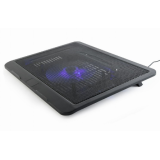 STAND GEMBIRD notebook 15, sita metal, fan 12cm, LED light, black, NBS-1F15-04