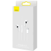 CASTI Baseus Encok C17, pt smartphone, control volum + microfon pe fir, conectare prin cablu USB Type-C, lungime cablu 1.1m, alb NGCR010002 (timbru verde 0.18 lei) - 6932172604264 