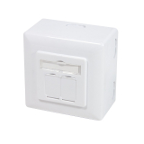 PRIZA RJ-45 aplicabila cu 2 iesiri | PRIZA RJ-45 incastrabila cu 2 iesiri LOGILINK pt. cablu FTP, Cat6, Krone (LSA) x 2 | RJ-45 (M) x 2, ecranat, plastic cu metal, 1 buc, NP0039A 
