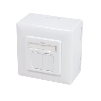 PRIZA RJ-45 aplicabila cu 2 iesiri | PRIZA RJ-45 incastrabila cu 2 iesiri LOGILINK pt. cablu FTP, Cat6, Krone (LSA) x 2 | RJ-45 (M) x 2, ecranat, plastic cu metal, 1 buc, NP0039A 