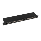 PATCH PANEL LOGILINK 24 porturi, STP, Cat6, 1U pentru rack 19, black, NP0055 