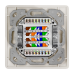 PRIZA RJ-45 aplicabila cu 2 iesiri LOGILINK pt. cablu FTP, Cat6A, RJ-45 (M) x 2, ecranat, plastic cu metal, pure white, 1 buc, 