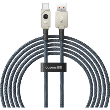 CABLU alimentare si date Baseus Unbreakable, Fast Charging Data Cable pt. smartphone, USB la USB Type-C 100W, 2m, braided aliaj zinc, alb P10355801221-01 (timbru verde 0.08 lei) - 6932172633219 