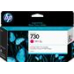 Cartus Cerneala Original HP Magenta, nr.730, pentru T1700|T2600, 130ml, (timbru verde 0.15 lei), P2V63A 