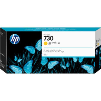 Cartus Cerneala Original HP Yellow, nr.730, pentru Designjet T1600|Designjet T1700|Designjet T2600, 300ml, (timbru verde 0.15 lei), P2V70A 