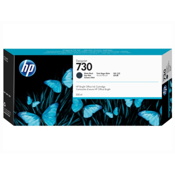 Cartus Cerneala Original HP Matte Black, nr.730, pentru Designjet T1600|Designjet T1700|Designjet T2600, 300ml, (timbru verde 0.15 lei), P2V71A 