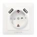 PRIZA LOGILINK, pentru perete, Schuko x 1, USB x2 5V/2.1A , 230V AC, 50 Hz, alb PA0162 (include TV 0.18lei) 