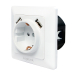 PRIZA LOGILINK, pentru perete, Schuko x 1, USB x2 5V/2.1A , 230V AC, 50 Hz, alb PA0162 (include TV 0.18lei) 