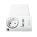 PRIZA LOGILINK, Schuko x 1, conectare prin Schuko (T), USB x 2, 16 A, protectie supratensiune, protectie copii, alb, PA0165 (include TV 0.8lei) 