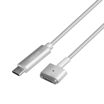 CABLU alimentare LOGILINK, pt. notebook Apple, USB Type-C (T) la Apple MagSafe2 (T), 1.8m, argintiu, PA0226 (timbru verde 0.18 lei) 