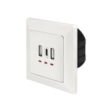 PRIZA LOGILINK, de perete, 2 x USB-A 5V/2.4A, 1 x USB-C 5V/3A, ingropata, martori LED, alb, PA0254 (timbru verde 0.18 lei) 
