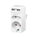 PRIZA LOGILINK, Schuko x 1, Euro Socket x 1, USB x 2 5 V/2.1 A, max. 10.5 W, 230 V/16 A, 50 Hz, max. 3680 W, IP20, LED activate, alb PA0276 (include TV 0.18lei) 